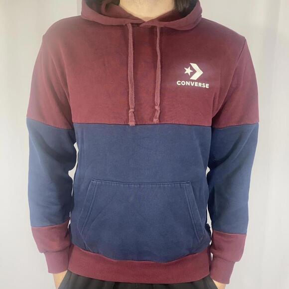 Converse, All Star Burgundy and navy blue hoodie. - Picture 1 of 5